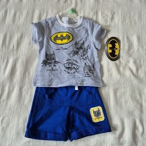 Disney Baby boys size 6/9 months shorts set, white & blue top, blue shorts NWT
